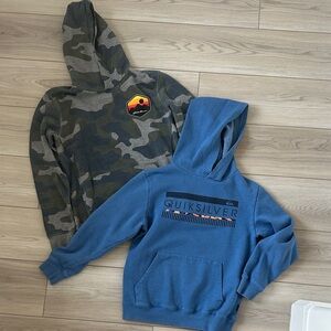 Boys hoodie bundle set of two Quiksilver and Eddie Bauer size Large 14/16